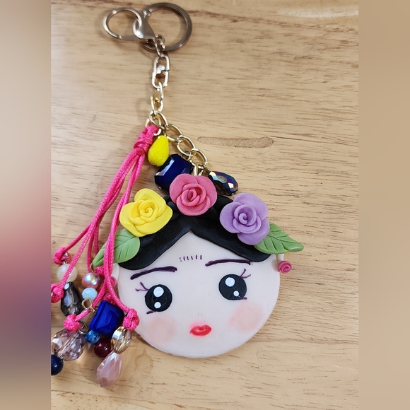 Floral Face Keychain Set - Multicolor - Picture 4 of 7